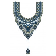 African Dress Neck Embroidery Design 25365