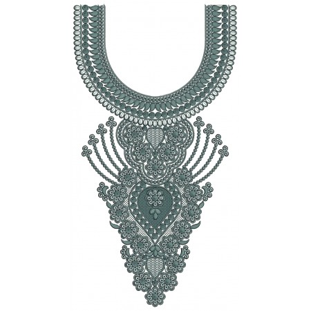 African Neck Embroidery Pattern 25900