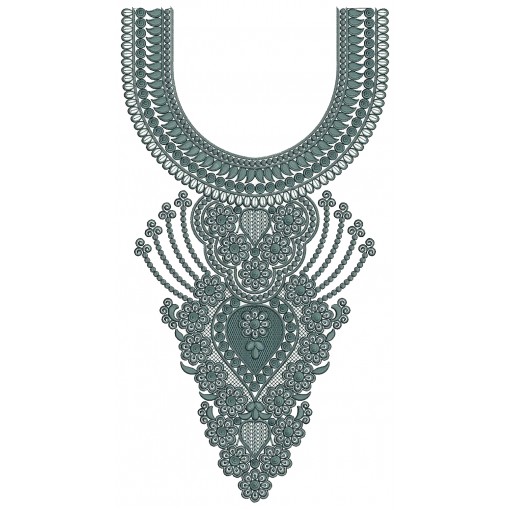 African Neck Embroidery Pattern 25900