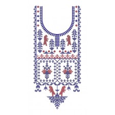 African Style Cross Stitch Neck Embroidery