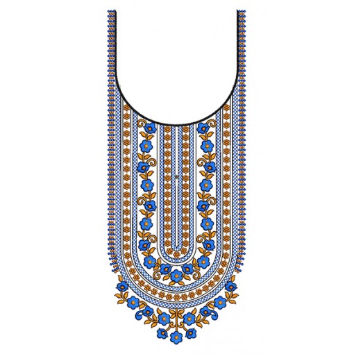 African Style Embroidery Neck