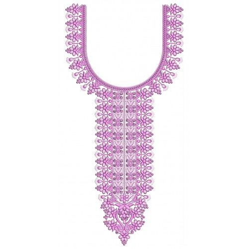 Anarkali Dress Neck Embroidery Design 25903