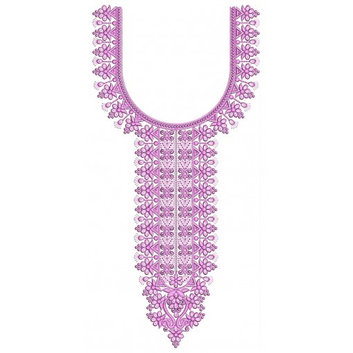 Anarkali Dress Neck Embroidery Design 25903
