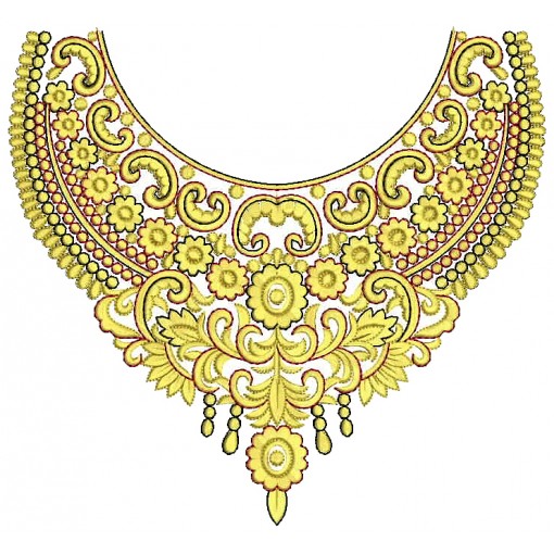 Antique Embroidery Neck Design 25974