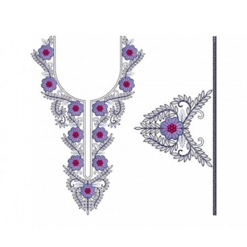 Antique Neck Embroidery Design