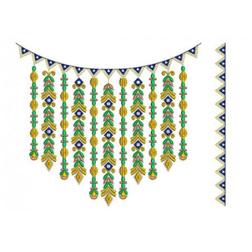 Arabian Jalabiya Style Embroidery Neck