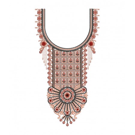 Arabian Kaftan Embroidery Neck Design