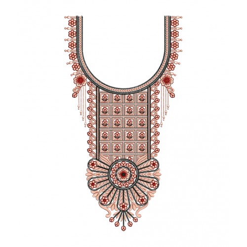 Arabian Kaftan Embroidery Neck Design