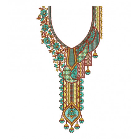 Arabic Embroidery Neck Design