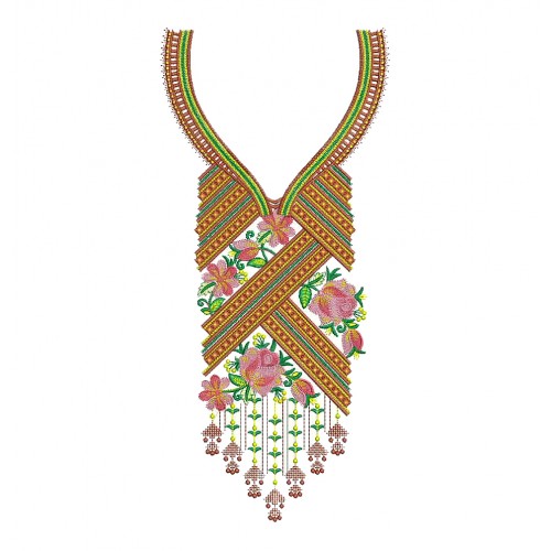 Arabic Neck Embroidery Design