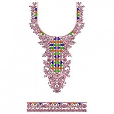 Bahrain Neck With Sleeve Embroidery Design 24725