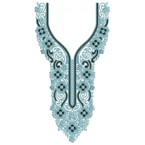 Beautiful Party Wear Dress Embroidery Design 25323