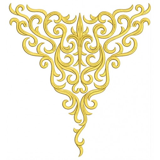 Boat Neck Embroidery Pattern