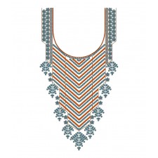 Boho Blue Sequins Neck