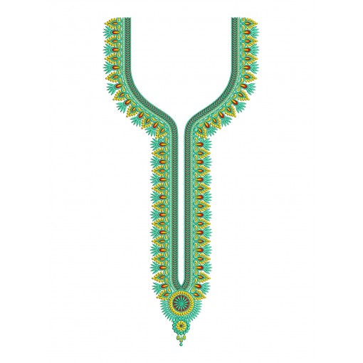Churidar Neck Embroidery