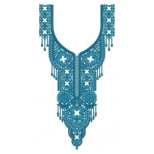 Classic Neck Embroidery Design 25303