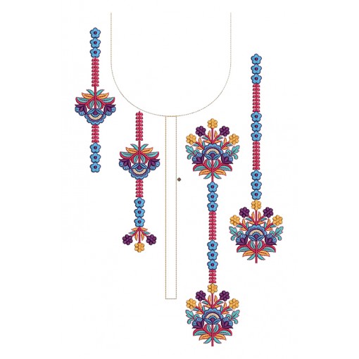 Classy Neck Embroidery Pattern