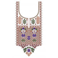 Cording Neck Embroidery Pattern