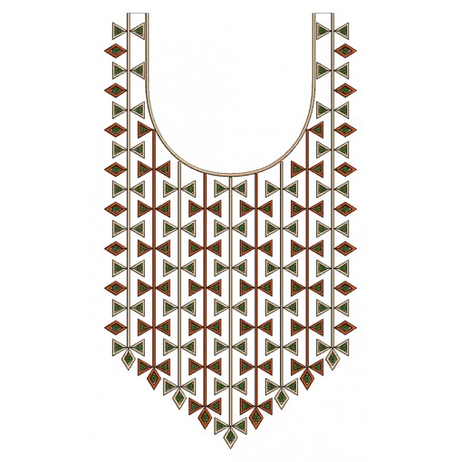 Cording Neck For Machine Embroidery
