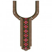 Wild Cherry Neck Border Embroidery Design 24713