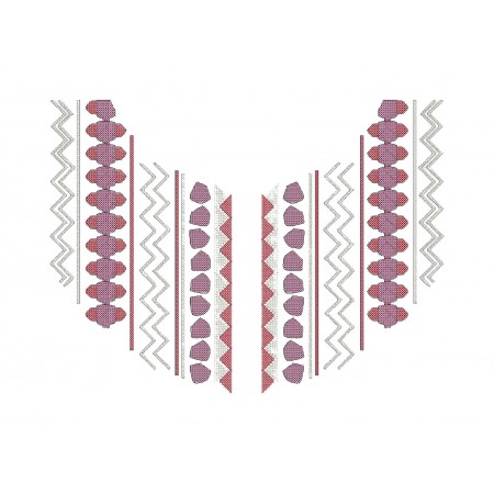 Cross Stitch Neck Embroidery Design