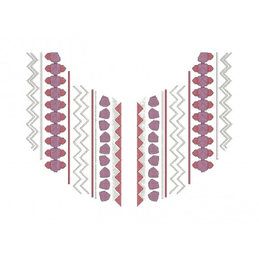 Cross Stitch Neck Embroidery Design