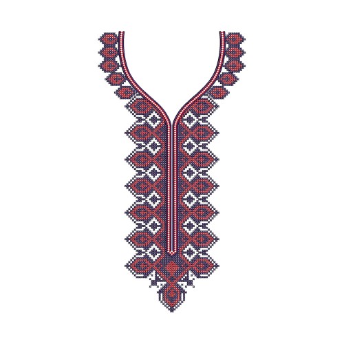 Cross Stitch Neck For Ukraninan Suit