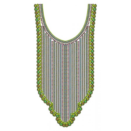 Dress Neck Embroidery Pattern