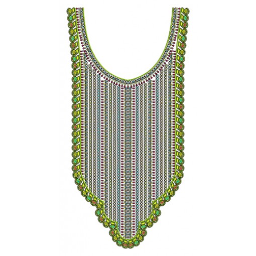 Dress Neck Embroidery Pattern