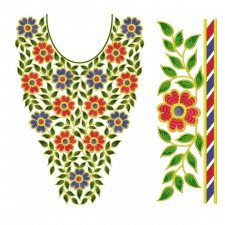 EmbDesignTube - Elegant Ladies Kurti Neck & Sleeve Embroidery Set (Large, 4 Colors) EmbDesignTube - Elegant Ladies Kurti Neck & Sleeve Embroidery Set (Large, 4 Colors)