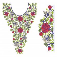 EmbDesignTube - Charming Ladies Kurti Neck & Sleeve Embroidery Set EmbDesignTube - Charming Ladies Kurti Neck & Sleeve Embroidery Set