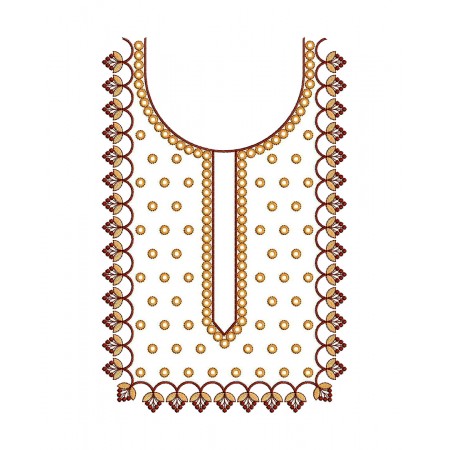 Embroidery Suit Neck Design