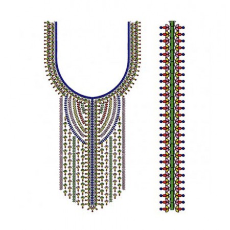 Embroidery Arabic Neck Pattern