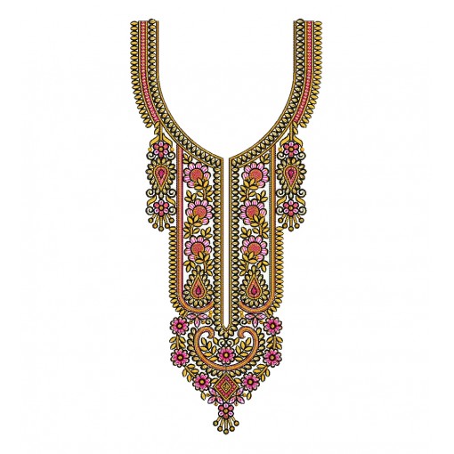Embroidery Burka Neck Design