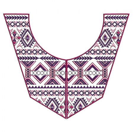 Embroidery Ethnic Style Neckline