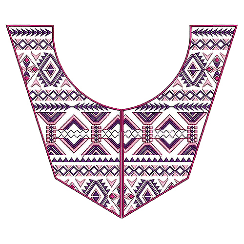 Embroidery Ethnic Style Neckline