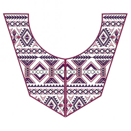 Embroidery Ethnic Style Neckline