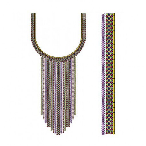 Embroidery Layered Neck Design Embroidery Layered Neck Design