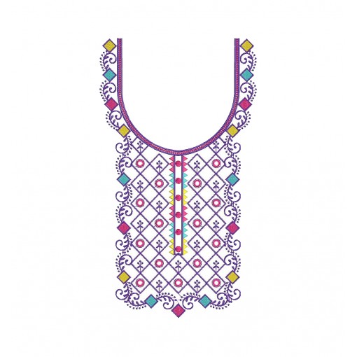 Embroidery Neck Design
