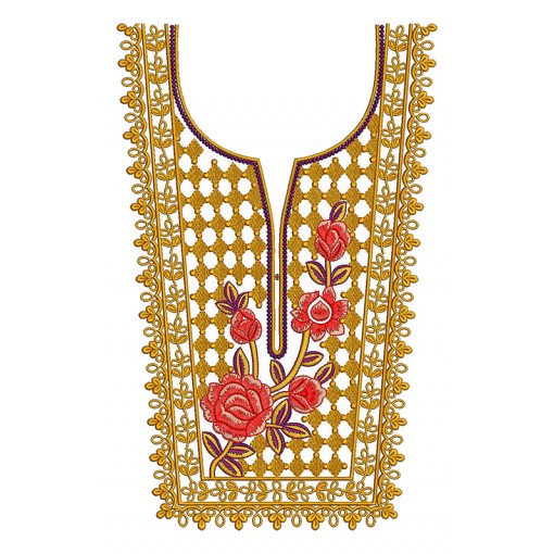 Embroidery Neck For Pakistani Bridal Dress