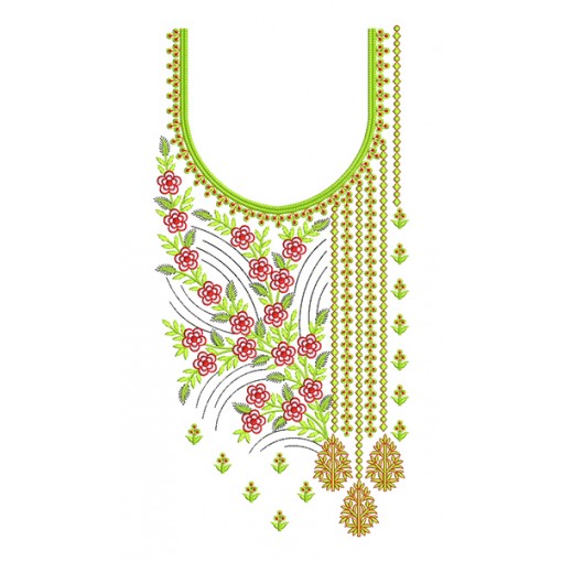 Embroidery Neck For Round Neck Kurtas