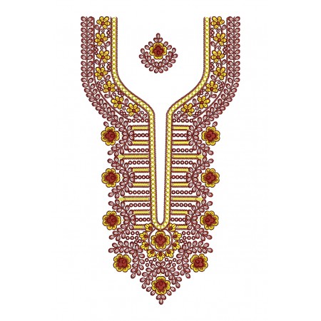 Embroidery Neck For Suit