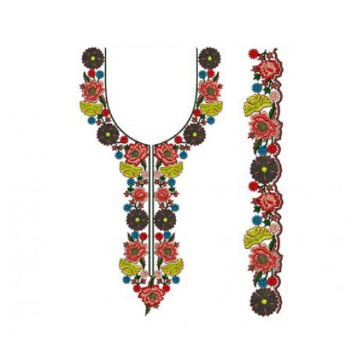 Embroidery Neck With Sequins Embroidery Neck With Sequins