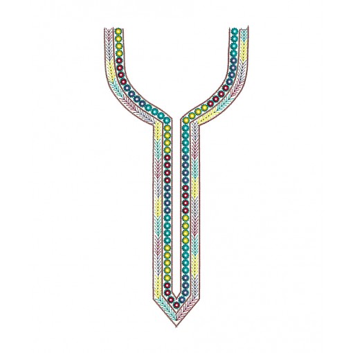 Embroidery Neck For Round Neck Top