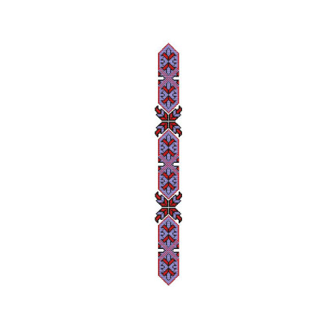 Exquisite Cross Stitch Mandala Panjabi Neck Embroidery Design (3 Colors, 45.0cm x 5.0cm)