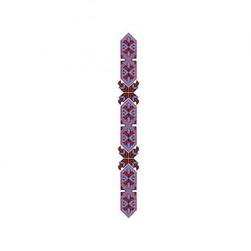 Exquisite Cross Stitch Mandala Panjabi Neck Embroidery Design (3 Colors, 45.0cm x 5.0cm)