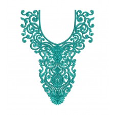 Fabulous Floral Neck Embroidery Design