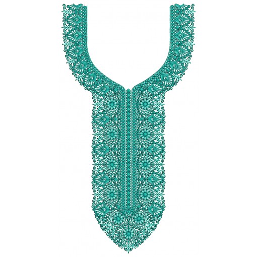 Fancy Neck Embroidery Design 25902
