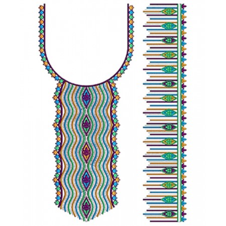 Abaya Embroidery Pattern