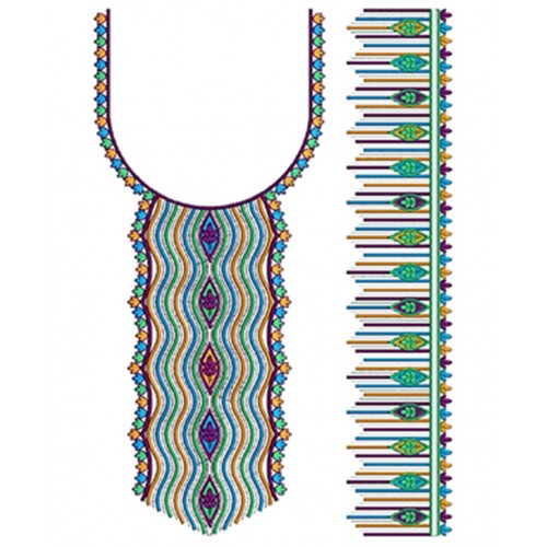 Abaya Embroidery Pattern